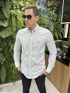 Camisa Ralph Lauren Manga Longa Listrada