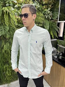Camisa Ralph Lauren Manga Longa Listrada