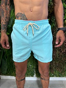 Short praia Ralph Lauren azul/rosa