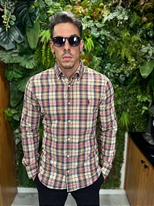 Camisa xadrez flanelada Ralph Lauren