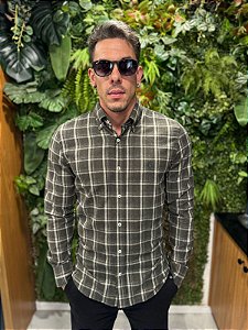 Camisa xadrez flanelada Ralph Lauren