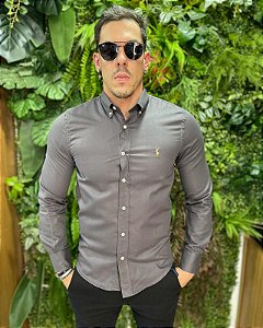 Camisa Oxford Ralph Lauren Manga Longa