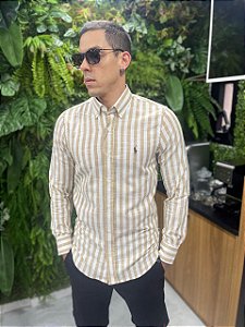 Camisa de linho listrada