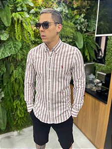 Camisa de linho listrada