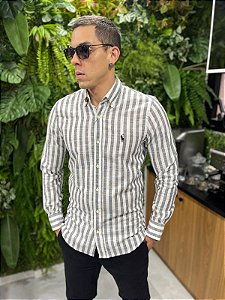 Camisa de linho listrada