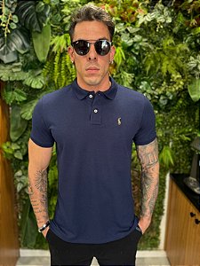 Camisa Gola Polo azul marinho Polo Ralph Lauren