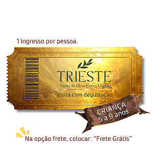 Visita com degustação - Dia: 07/03/26 – 15h30 - Sábado (Ingresso: Crianças 5 a 9 anos)