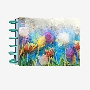 Sketchbook de Discos “Tulipas Aquareladas”