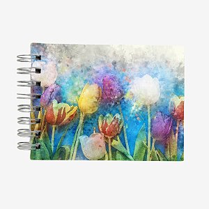 Sketchbook Wire-o “Tulipas Aquareladas”