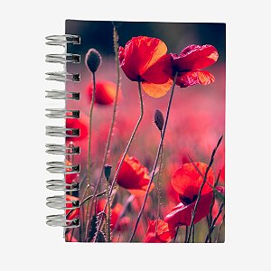 Caderno Wire-o “Papoulas”