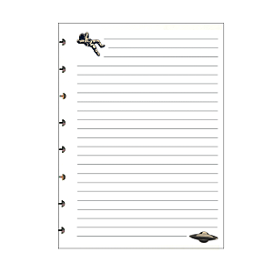 Refil para Caderno Discos Papel Pautado Decorado Personalizado