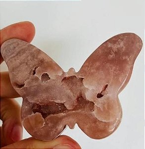 Ametista rosa com cristais - Borboleta
