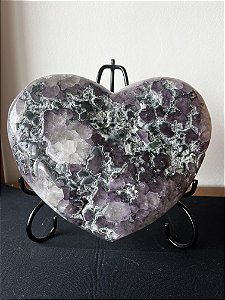 Ametista roxa em coração G