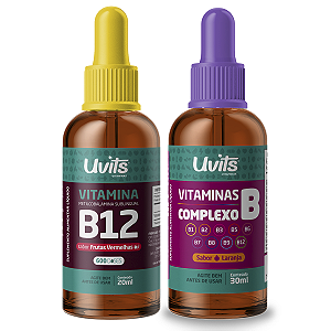 Kit Vitamina Liquida B12 20ml + Vitamina Complexo B 30ml