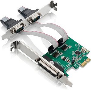 Placa PCI-E 1 Porta Paralela e 2 Seriais