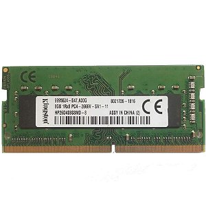 Memória Notebook 8GB DDR4 2666 MHz Kingston HP26D4S9S8MD