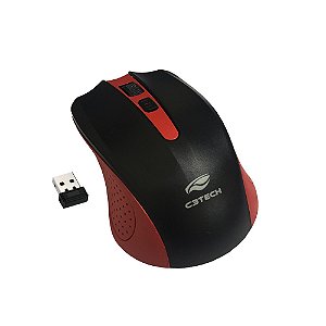 Mouse Sem Fio C3Tech M-W20RD Vermelho