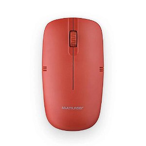 Mouse Sem Fio Multilaser Vermelho MO289