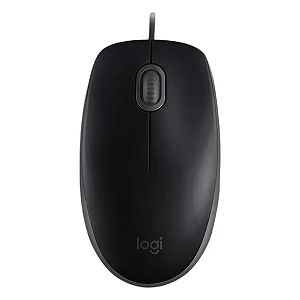 Mouse Logitech M110 USB Preto, Clique Silencioso, Design Ambidestro, Plug and Play, 910-006756