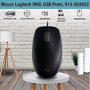 Mouse Logitech M90, USB Preto, 910-004053