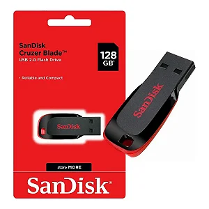 Pen Drive 128GB Sandisk Cruzer Blade Preto Z50