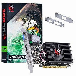 Placa de Vídeo GT210 1 GB 64 bits PCYes PA210G6401D3LP