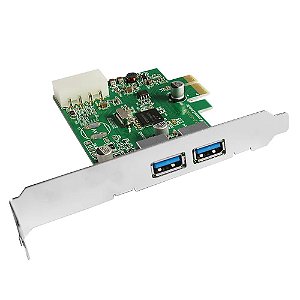 Placa PCI-E 2 Portas USB 3.0