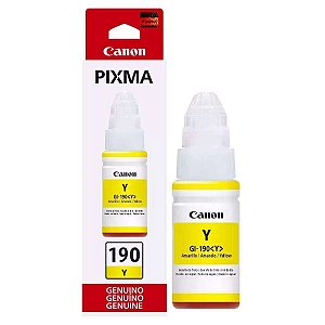 Tinta Canon Gl-190Y Amarelo para Impressoras Tanque de Tinta Pixma Maxx G1100, G2100, G3100, G3102 - Original 70ml