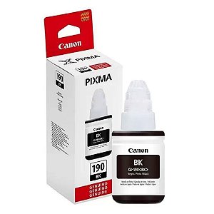Tinta Canon GI-190BK Preto para Impressoras Tanque de Tinta Pixma Maxx G1100, G2100, G3100, G3102 - Original 135ml