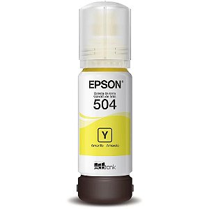 Tinta Epson 504 Amarelo T504420 - Para Impressoras L4150 L4160 L6191 L6161 L6171 L14150 | Original 70ml