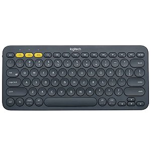 Teclado sem fio Logitech K380 Cinza, Conexão Bluetooth, Easy-Switch 3 dispositivos, Pilha Inclusa, 920-007564