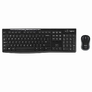 Combo Teclado e Mouse sem fio Logitech MK270, Teclas de Mídia, Conexão USB, Pilhas Inclusas, Layout ABNT2, 920-004433