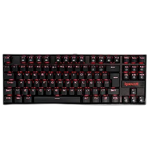 Teclado Gamer Mecânico Redragon Kumara, LED Vermelho, Switch Black, ABNT2 K552-2