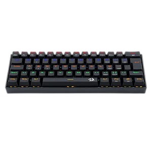 Teclado Mecânico Gamer Redragon Lakshmi K606R 60%, LED Rainbow, Switch Redragon MK II, ABNT2, Preto K606R (PT-BLUE)