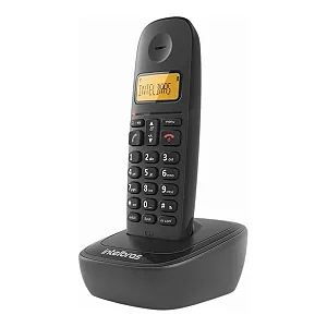 Telefone Sem Fio Intelbras TS 2510 Preto com Identificador de Chamadas