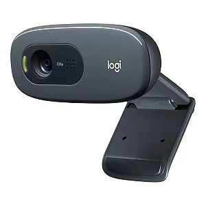 Webcam HD Logitech C270, Microfone Embutido, 720p, 30 FPS, USB 2.0 - 960-000694