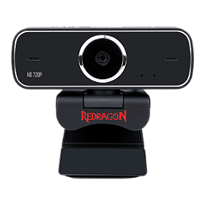 Webcam Redragon Streaming Fobos  GW600-1, HD 720p, 2 Microfones, Redução de Ruídos