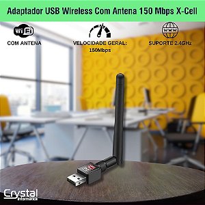 Adaptador USB Wifi Com Antena 150 Mbps