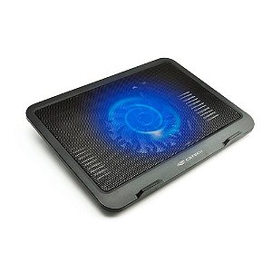 Suporte para Notebook C3Tech NBC-11BK, Cooler de 140mm, LED Azul, USB adicional, Para Notebook de até 14"