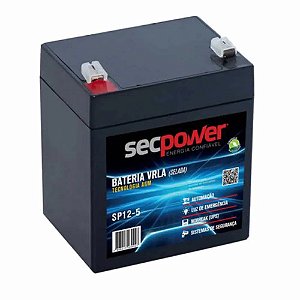 Bateria Selada VRLA 12 V 5A Secpower SP12-5