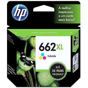 Cartucho HP 662XL Colorido CZ106AB Original 8ml