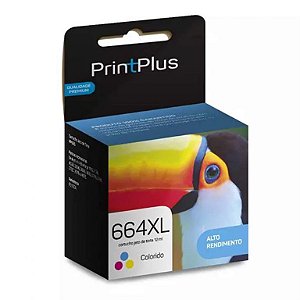 Cartucho Print Plus para HP 664XL Colorido Compatível