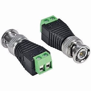 Conector BNC Macho Com Borne Pacote com 2 Unidades