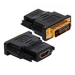 Conversor DVI 24+1 Macho x HDMI Fêmea