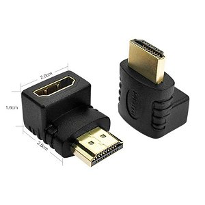 Emenda HDMI Macho x Fêmea 90 Graus