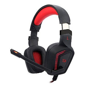 Headset Gamer Redragon Muses 2, LED Vermelho, Surround 7.1, Drivers 50mm, USB, Preto H310-1