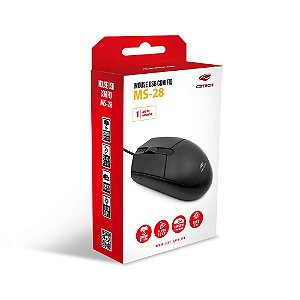 Mouse USB C3Tech MS-28BK, 1000DPI, 3 Botões