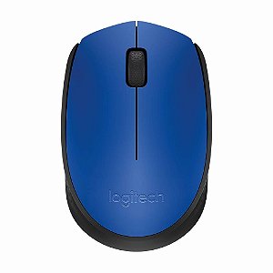 Mouse sem fio Logitech M170 Azul, Design Ambidestro, Compacto, Conexão USB, Pilha Inclusa, 910-004800