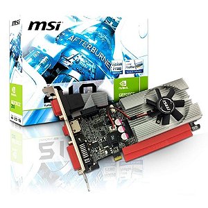 Placa de Vídeo MSI NVIDIA GeForce GT 210 1GB DDR3 64 bits PCI Express 2.0 x16 N210-MD1G/D3