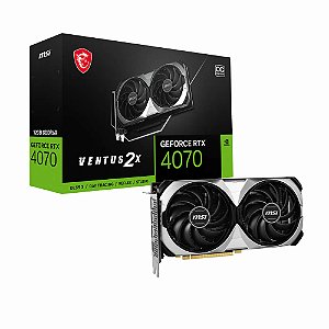 Placa de Vídeo MSI NVIDIA GeForce RTX 4070 VENTUS 2X OC, 12GB GDDR6X, DLSS, Ray Tracing, 912-V513-063